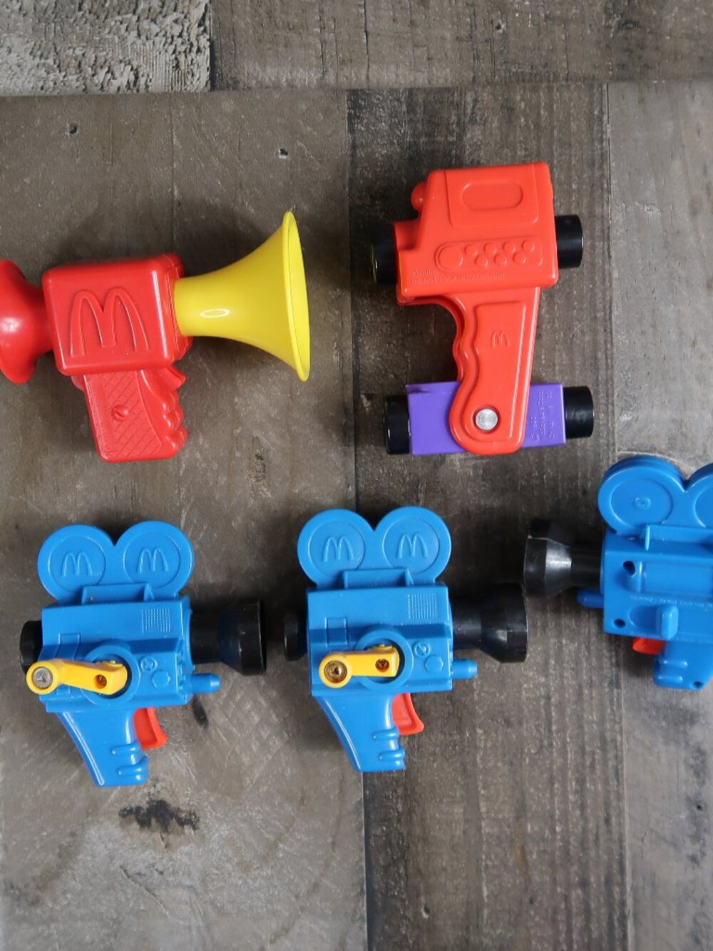 1990s McDonalds Happy Meal Toys Movie Maker Lot of 5 Megaphone Movie Camera